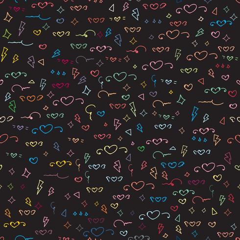 Seamless pattern with cute heart pattern background vector