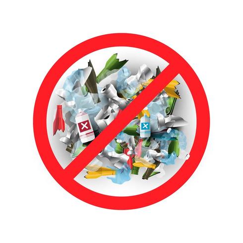 No garbage or plastic in realistic style vector