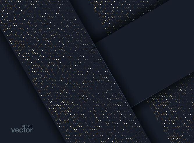 Luminous gold dots in 3D style wallpaper vector