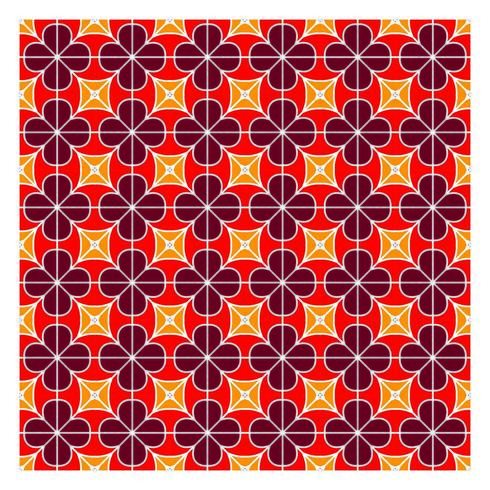 Red Geometric Seamless Pattern vector