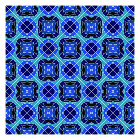 Blue Geometric Seamless Pattern vector