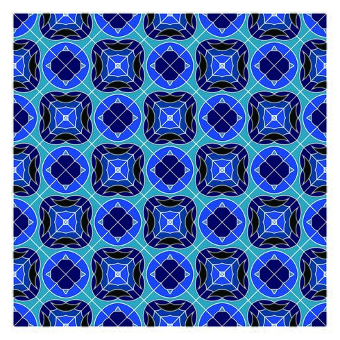 Blue Geometric Seamless Pattern vector