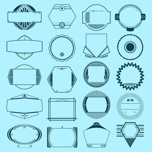 Set of insignias, badges, labels vector