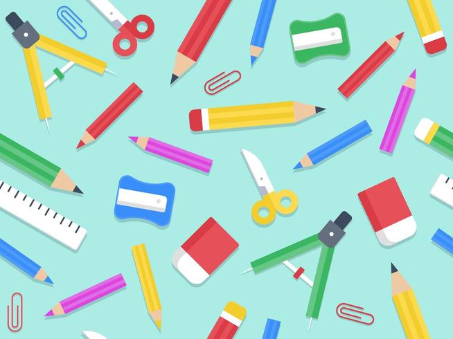 Back to school seamless background vector