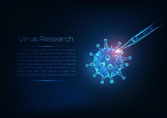 Viral infection research concept vector
