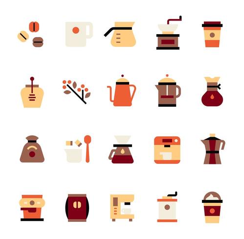 Iconos de café vector