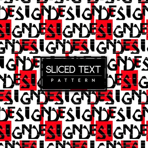 Black and White Sliced Text Seamless Pattern Background vector