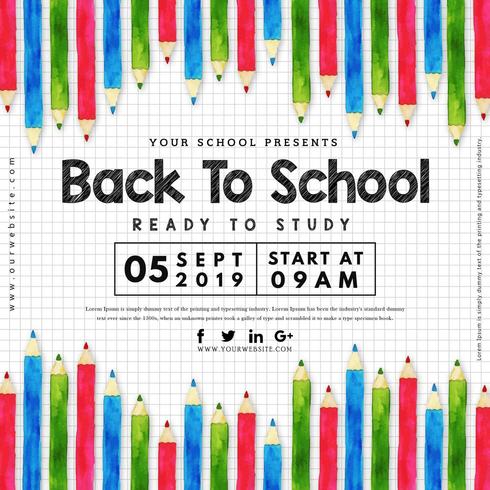 Back To School Poster vector