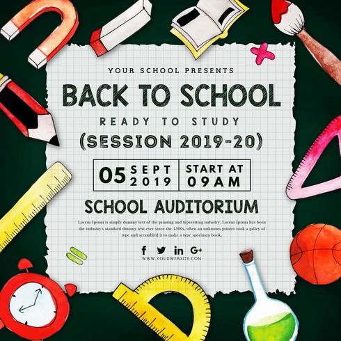 Back To School Poster vector