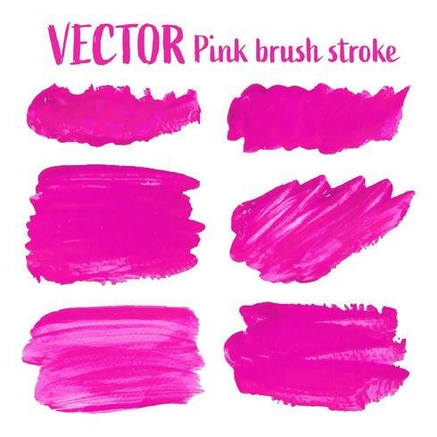 Electric Pink brush stroke isolated on white background vector