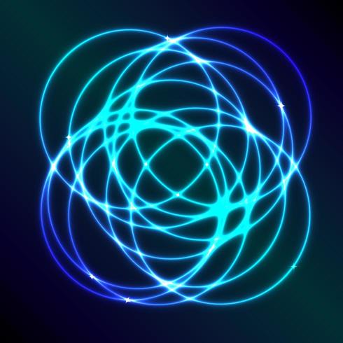 Abstract background with blue plasma circle effect vector