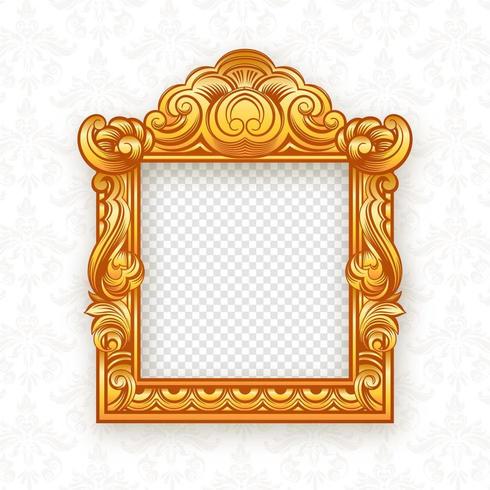 Gold Thai Themed Picture Frame vector