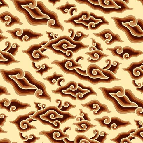Marrón Megamendung Batik de patrones sin fisuras vector