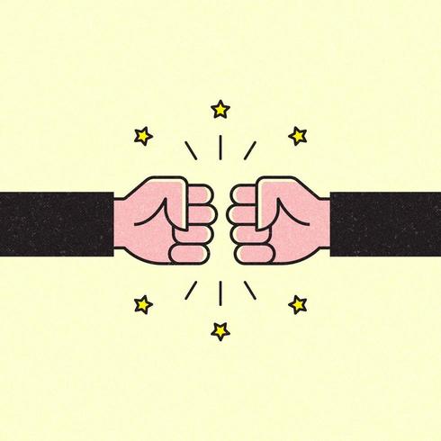 Fist Bump Vector Illustration