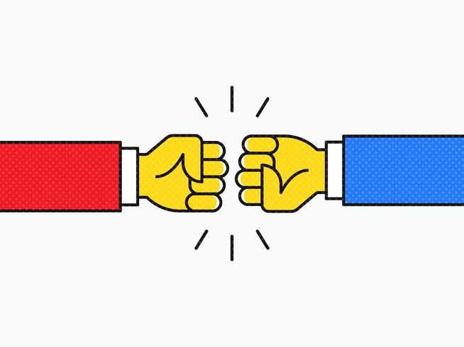 Fist Bump Pop Vector Design