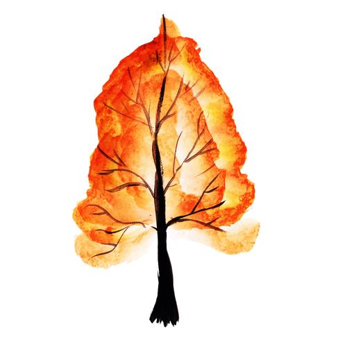 Beautiful Watercolor Autumn Element vector