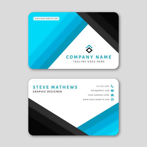 Modern Business Card Template with Abstract Design vector