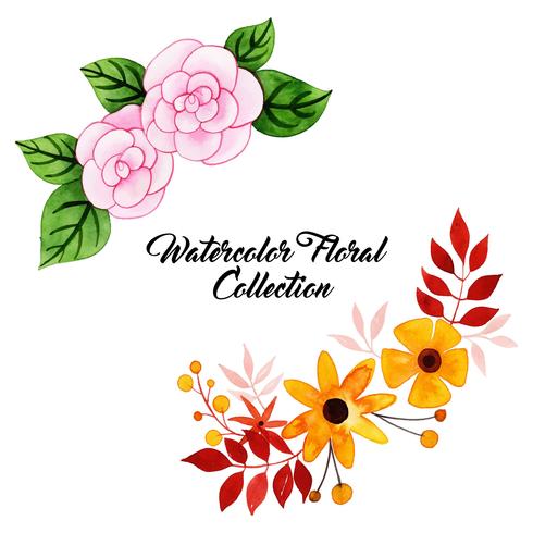 Watercolor Floral Collection vector