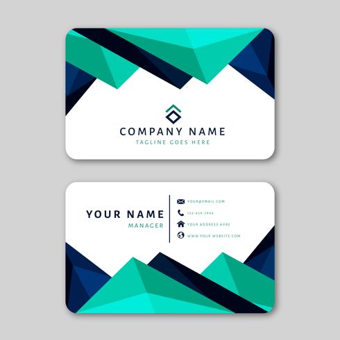 Modern Business Card Template with Abstract Design vector