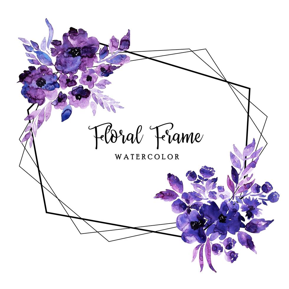 Watercolor Floral Frame 670257 Vector Art at Vecteezy