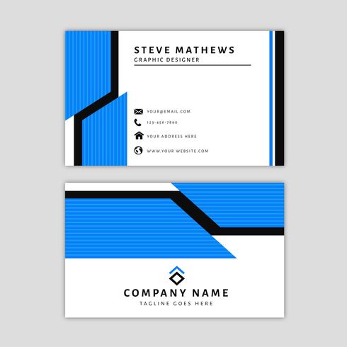 Modern Business Card Template with Abstract Design vector