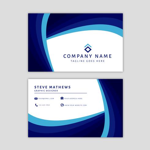 Modern Business Card Template with Abstract Design vector