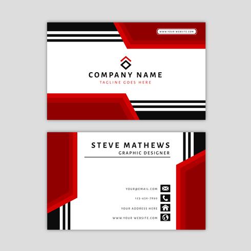 Modern Business Card Template with Abstract Design vector