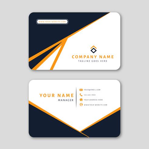 Modern Business Card Template with Abstract Design vector