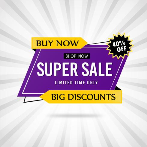 Abstract Colorful Super Sale Background vector