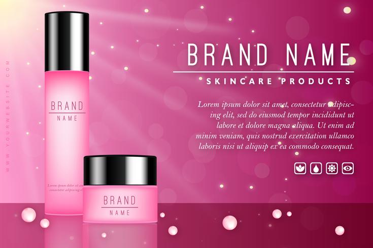 Luxury Cosmetic Advertisement Banner vector