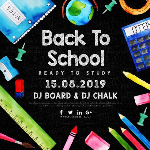 Back To School Poster vector