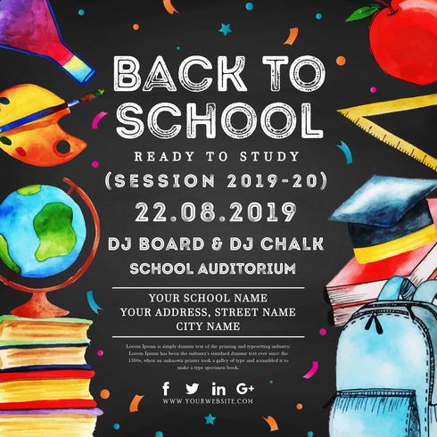 Back To School Poster vector