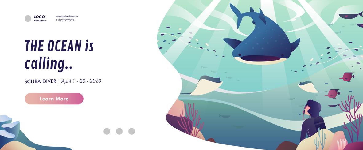 Scuba Diving Banner Download Free Vectors Clipart Graphics