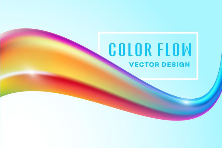 Modern colorful flow poster. Wave Liquid shape color mesh background vector