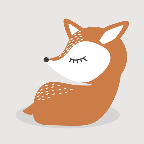 Cute deer Sitting cartoon vector