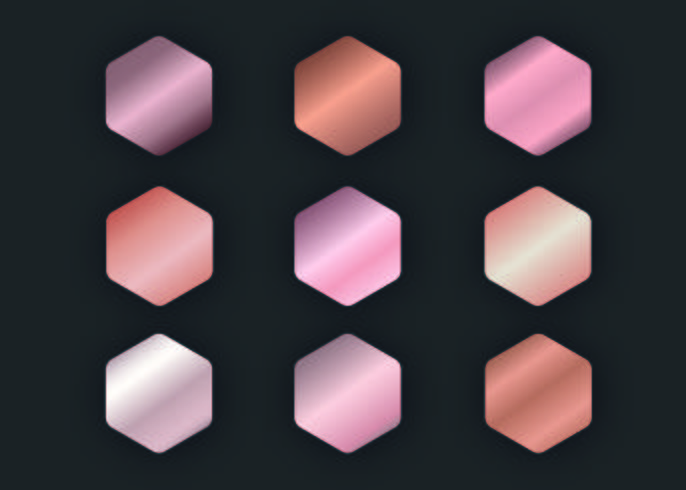 Rose Gold Gradients collection vector