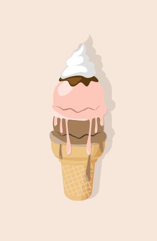 Delicious ice cream  vector