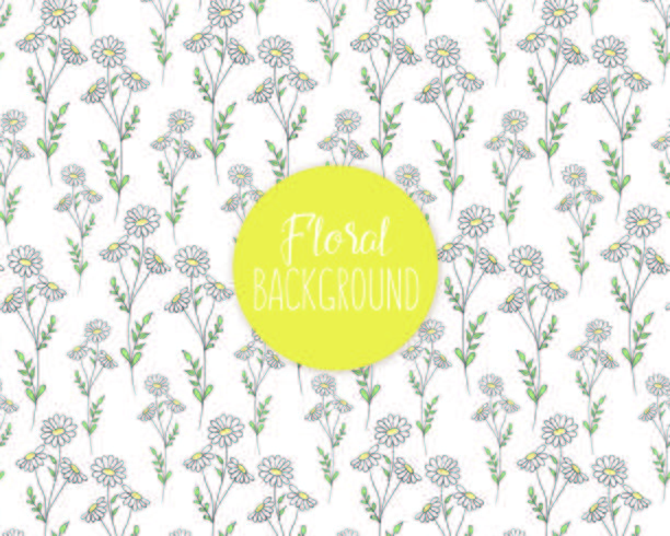 Hand Drawn Floral Background  vector