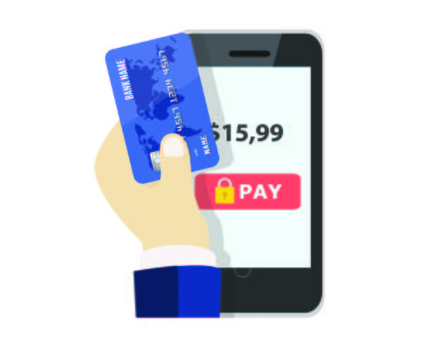 Payment with Card Online vector