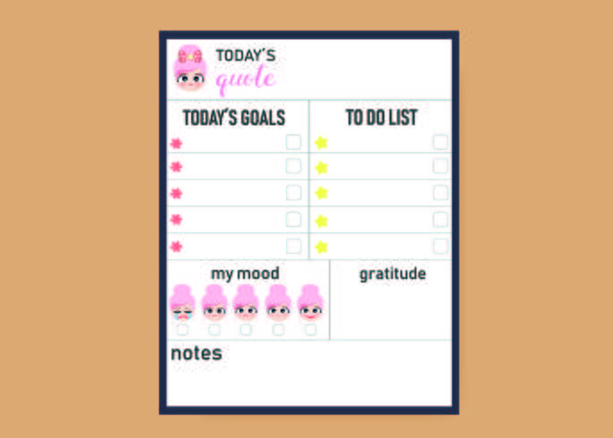 Daily Note Pad vector