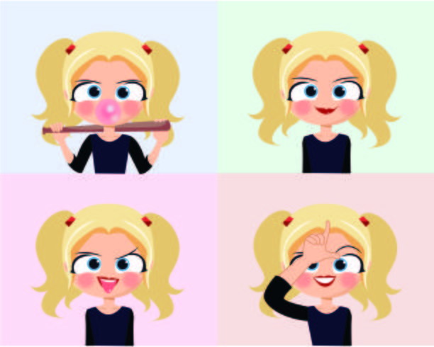 Kid Character Set  vector