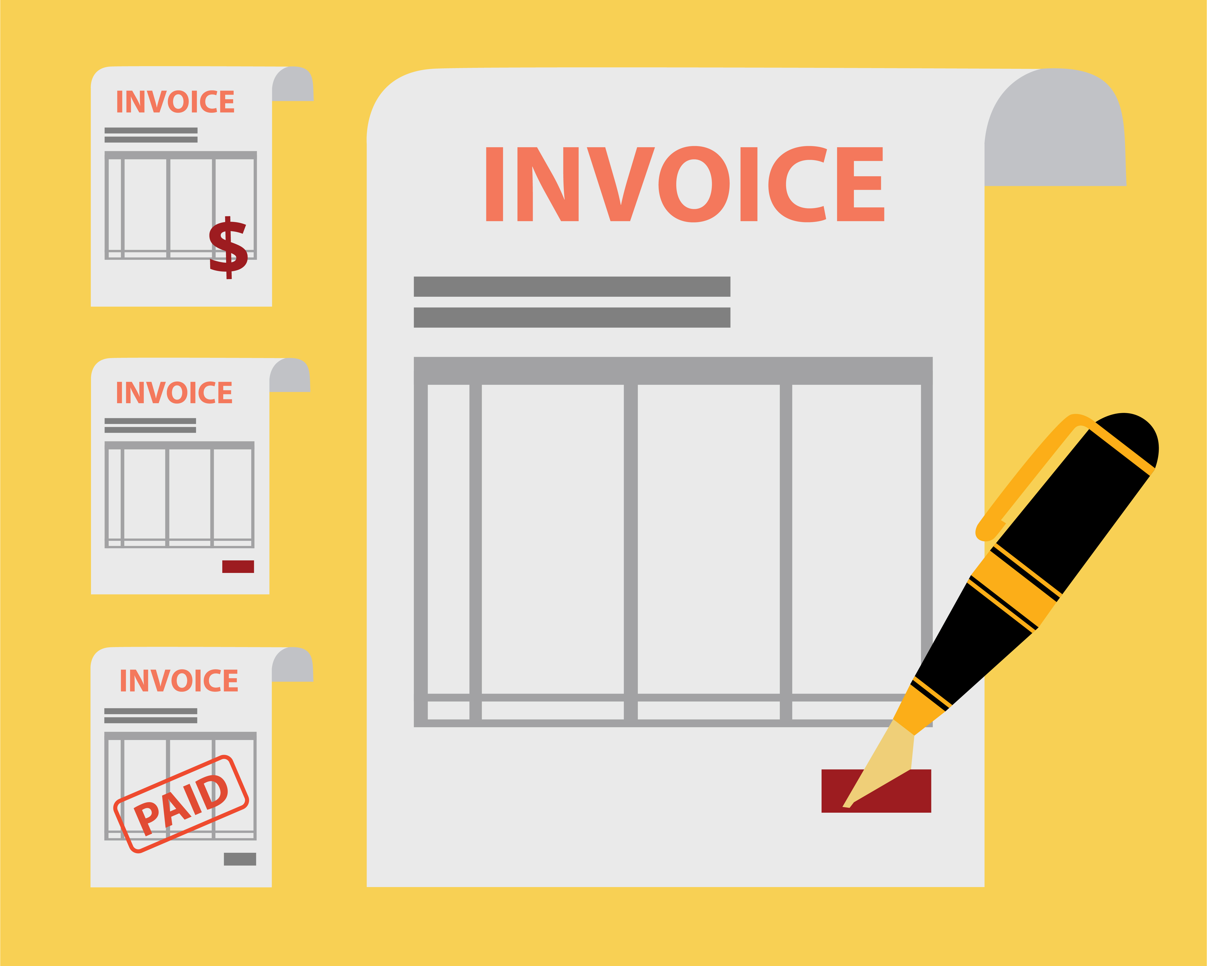 Set of Invoices 670954 Vector Art at Vecteezy