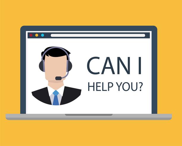 Customer Support Online vector
