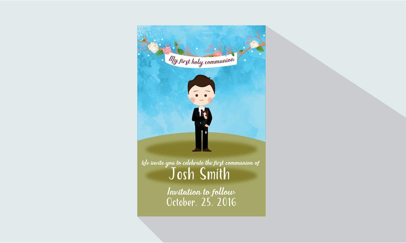 My first Holy Communion Card vector