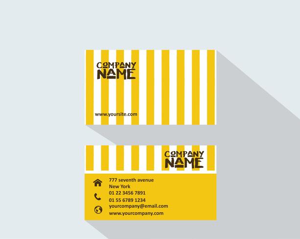Creative Yellow Business Card vector