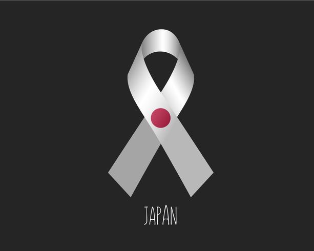 Mourning Japan Ribbon  vector