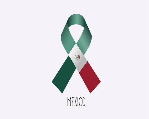 Cinta de luto de México vector