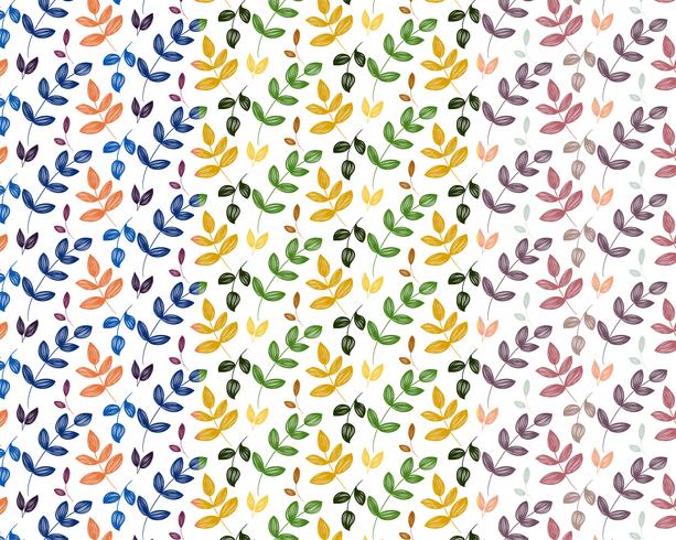 Colorful Leaves Pattern vector