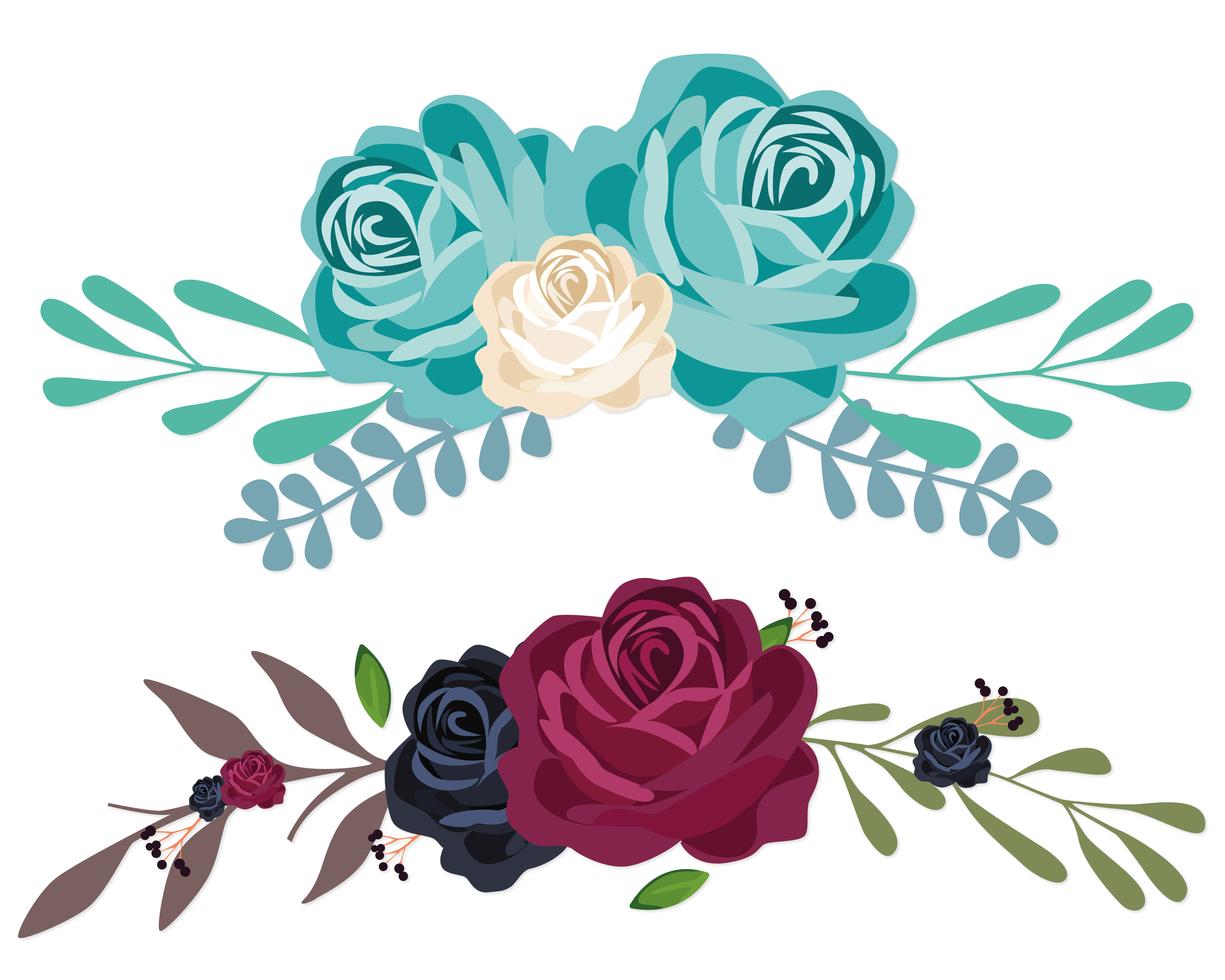 Conjunto de ramo de flores 671096 Vector en Vecteezy