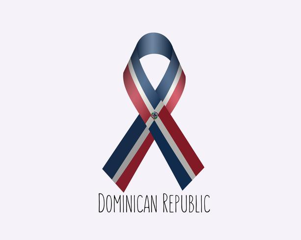 Cinta dominicana de luto vector